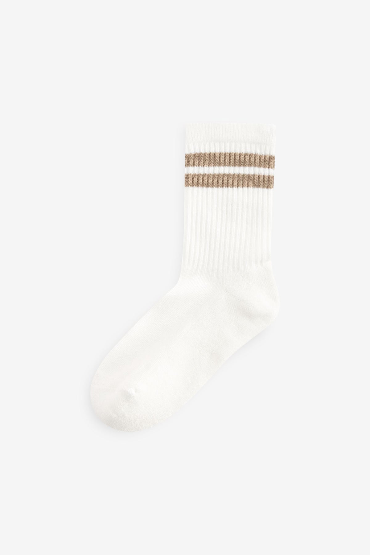 Set 5 șosete din tricot cu nervuri din bumbac, cu talpă amortizată – maro/neutru/alb/gri, băieți, NEXT - imagine 3