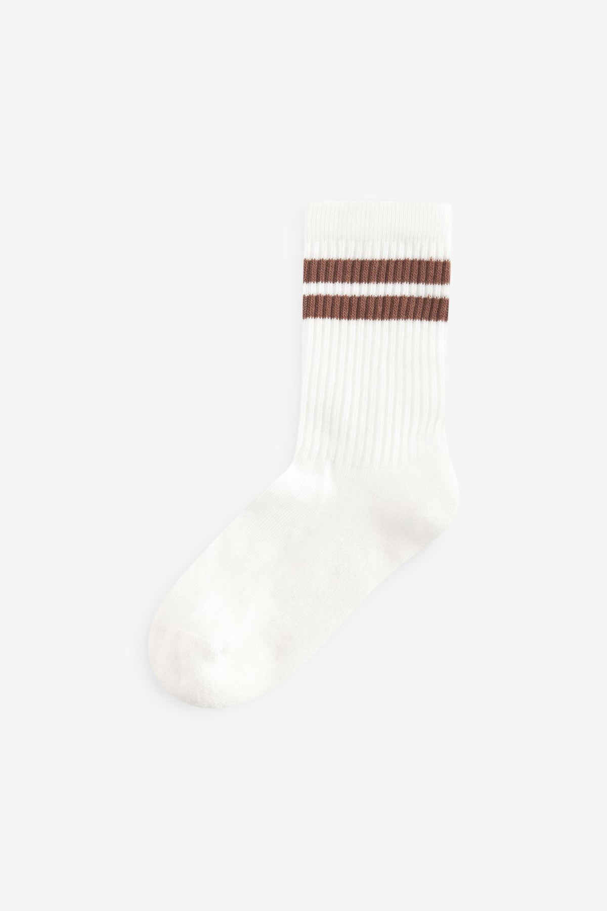 Set 5 șosete din tricot cu nervuri din bumbac, cu talpă amortizată – maro/neutru/alb/gri, băieți, NEXT - imagine 5
