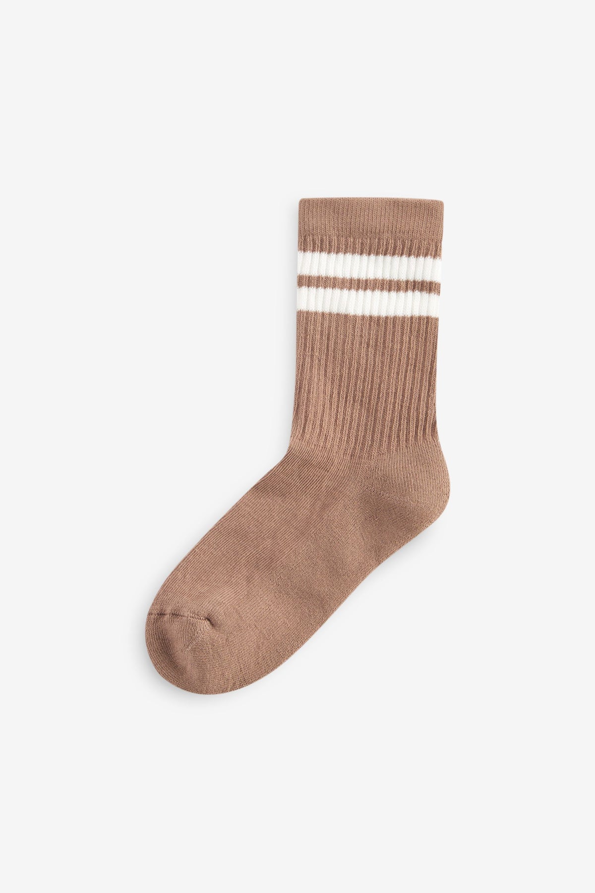 Set 5 șosete din tricot cu nervuri din bumbac, cu talpă amortizată – maro/neutru/alb/gri, băieți, NEXT - imagine 6