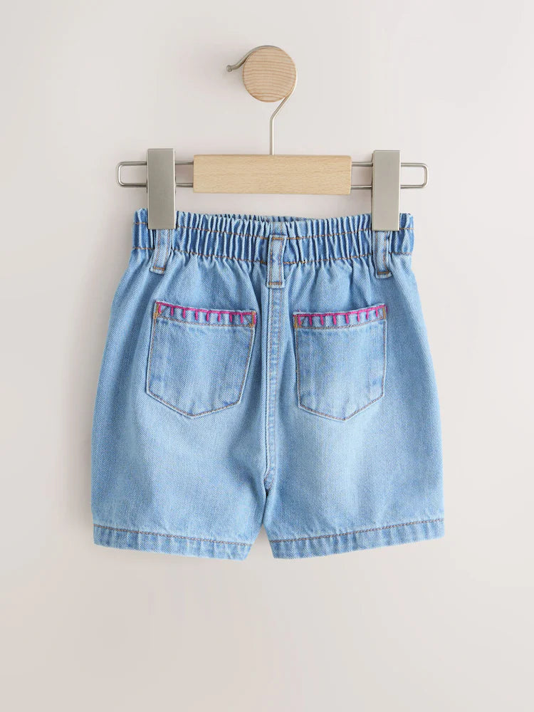 Pantaloni de jeans cu model crosetat, albastru , fete 3-6 luni - 6-7 ani, NEXT