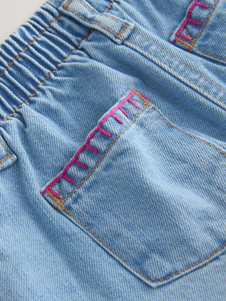 Pantaloni de jeans cu model crosetat, albastru , fete 3-6 luni - 6-7 ani, NEXT