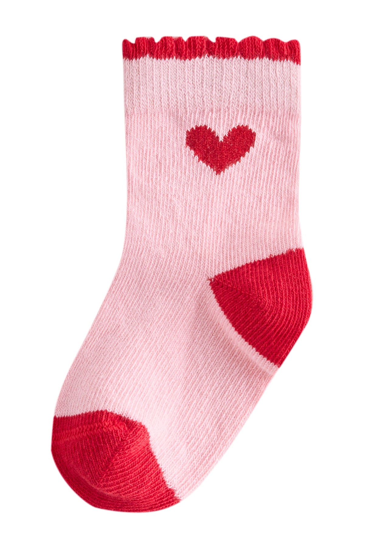 SOCK 5 ROȘU PINK HEAR - Multi, Nou-Născut, Prima Mărime - 1-2 ani, NEXT - imagine 2