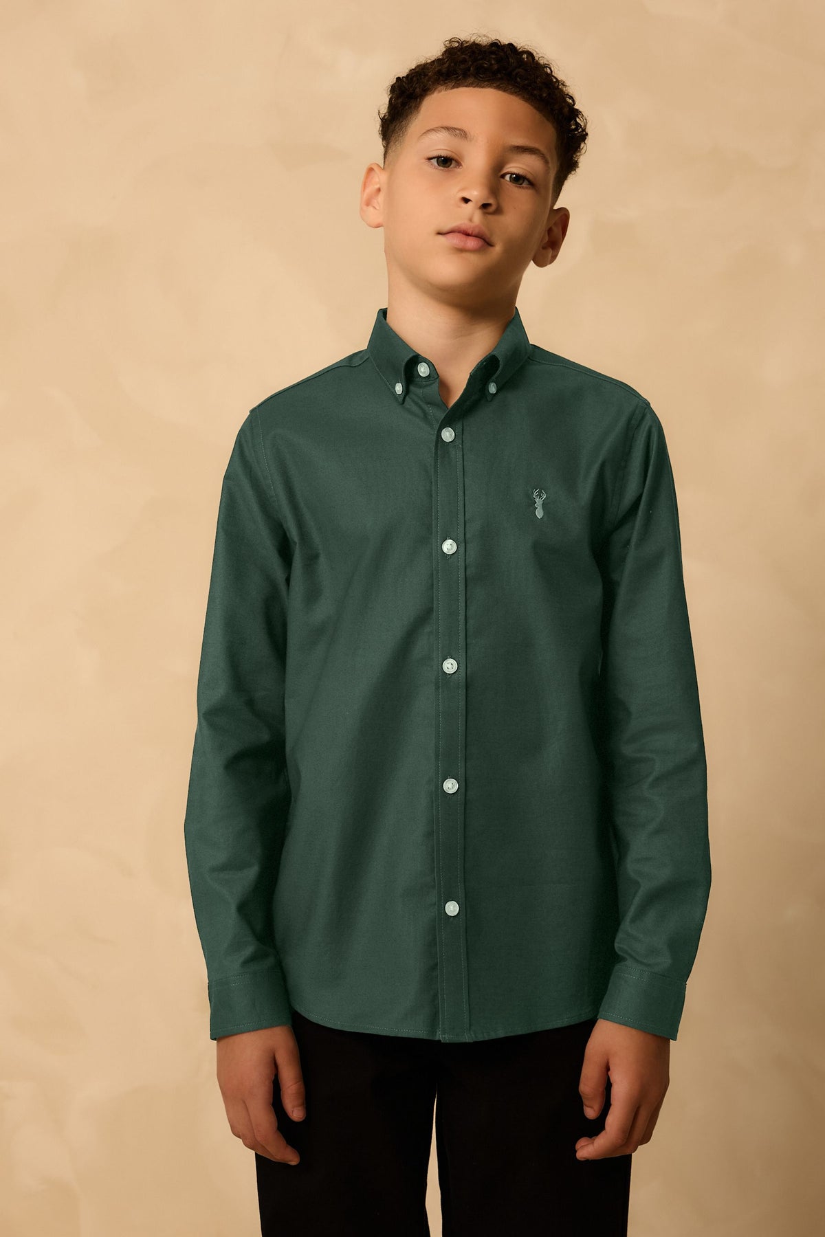 Cămașă Oxford – verde închis, băieți, 3 ani - 16 ani, NEXT