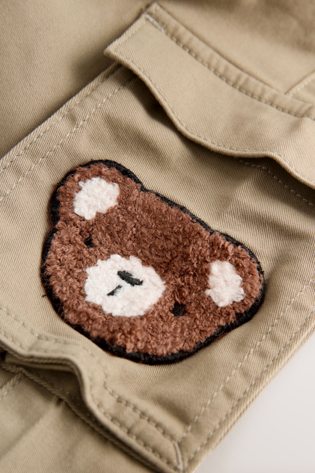 Pantaloni cargo Bear – maro tan, băieți, 3-6 luni - 6-7 ani, NEXT