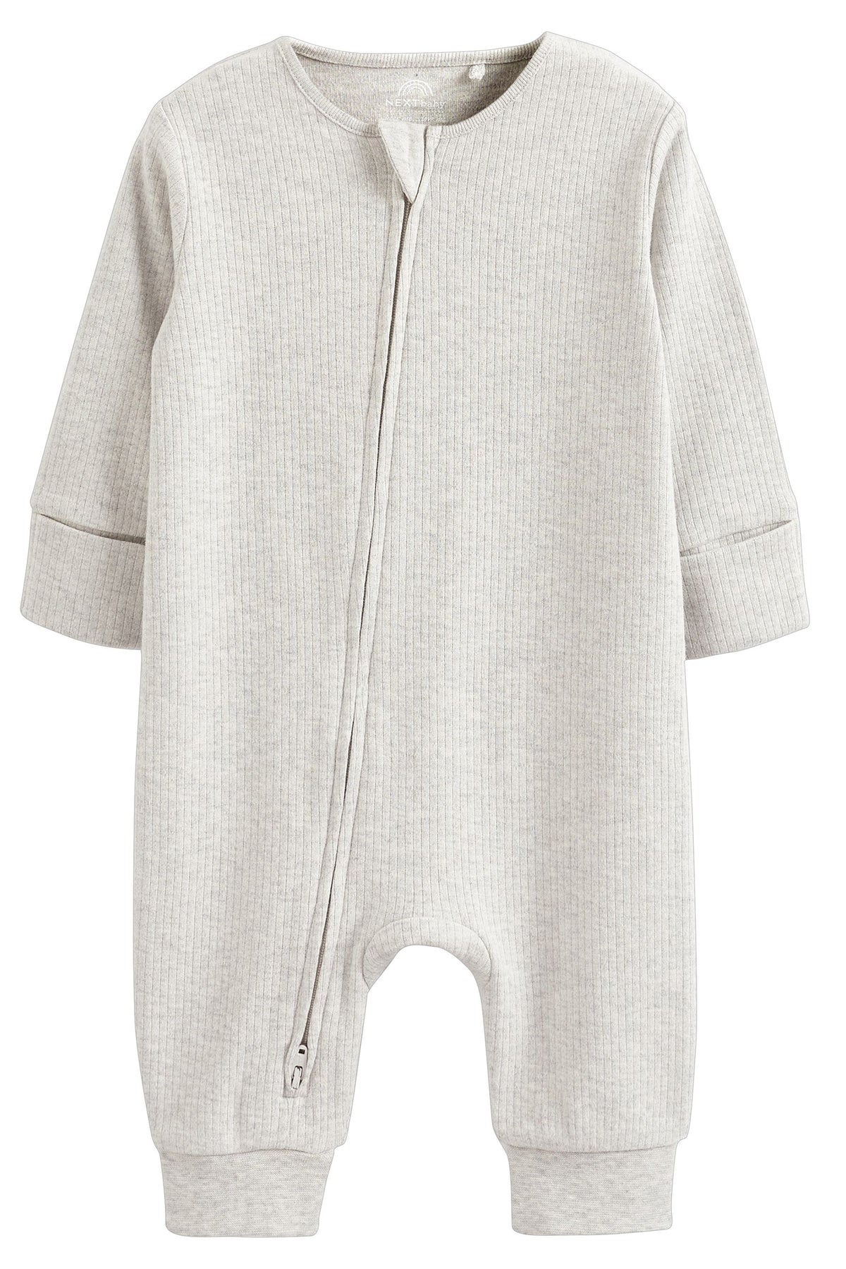 Set 3 salopete de dormit pentru bebeluși fără botoșei, cu fermoar dublu sens, din bumbac 100% – neutre, NEXT - imagine 24
