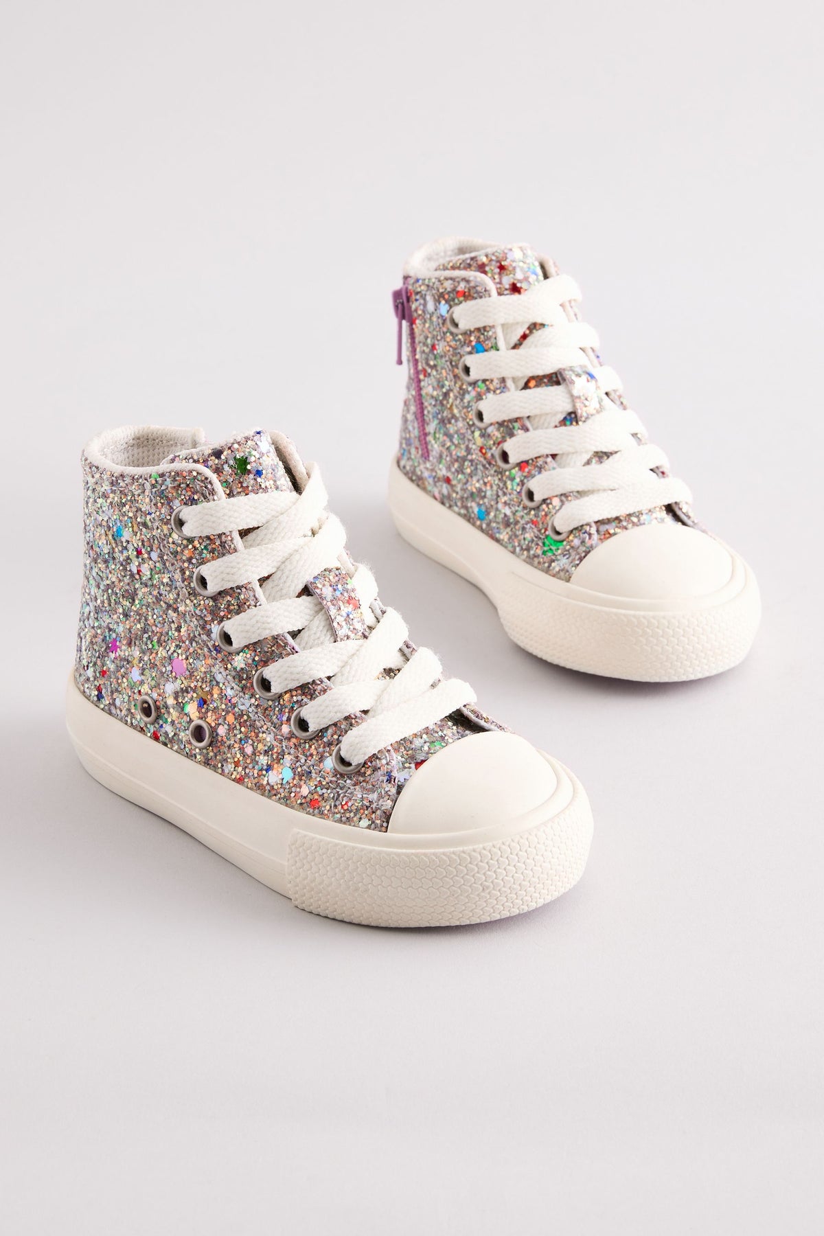 Tenoși înalți cu sclipici, calapod standard (F) – multicolor, fete, 19 EU - 30.5 EU, NEXT - imagine 7