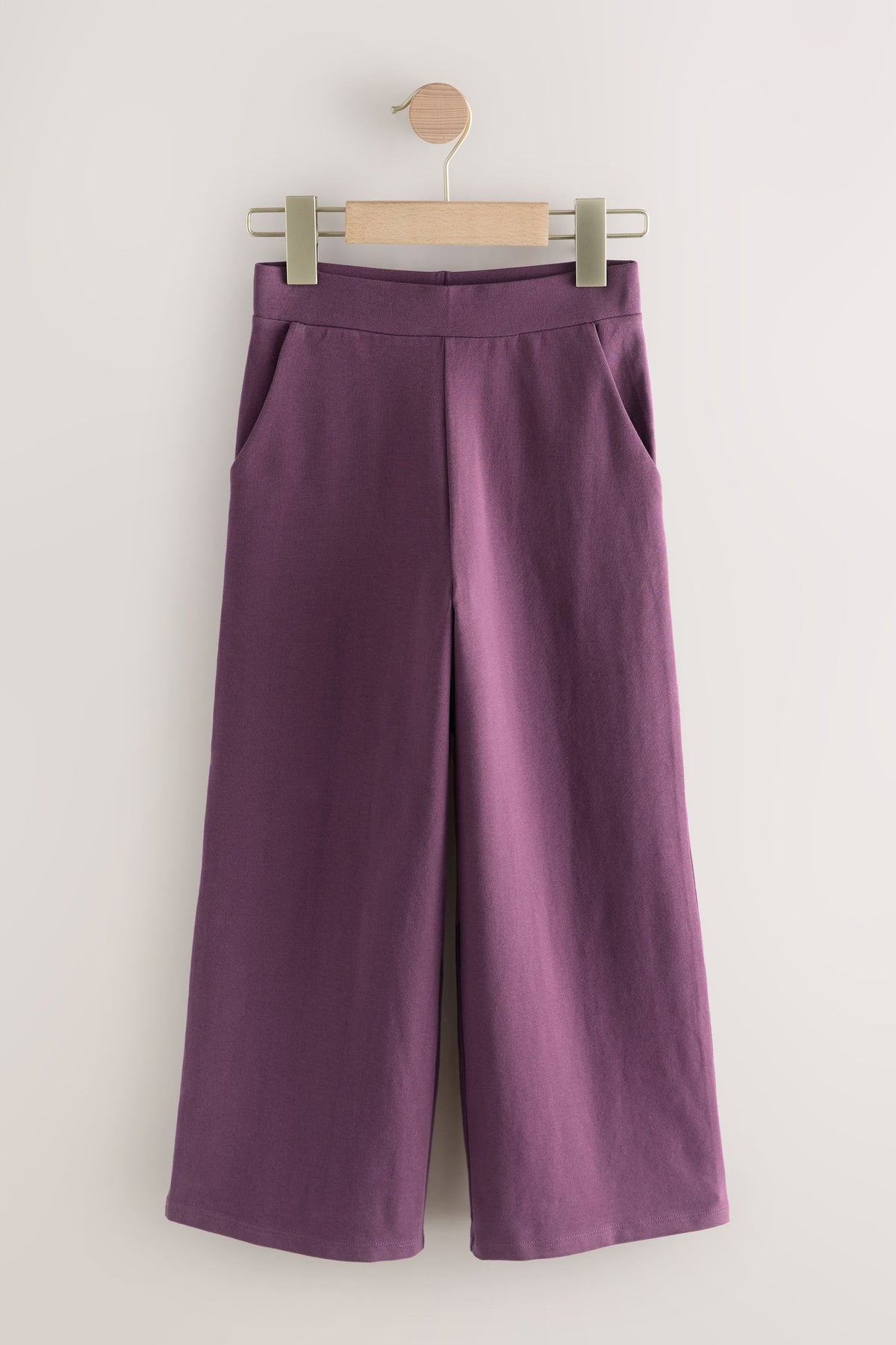 Pantaloni wide leg din jersey – berry purple, fete, 3 ani - 16 ani, NEXT - imagine 6