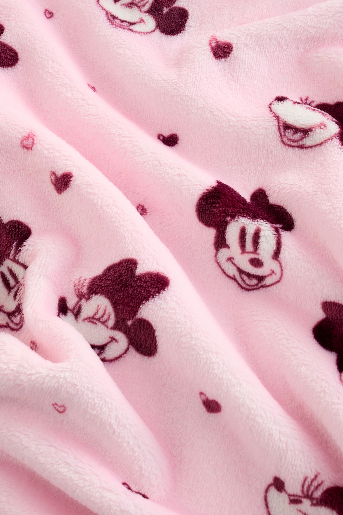 Pătură din fleece cu glugă Minnie Mouse – roz/roșu, fete, 3-4 ani - 14-16 ani, NEXT - imagine 4