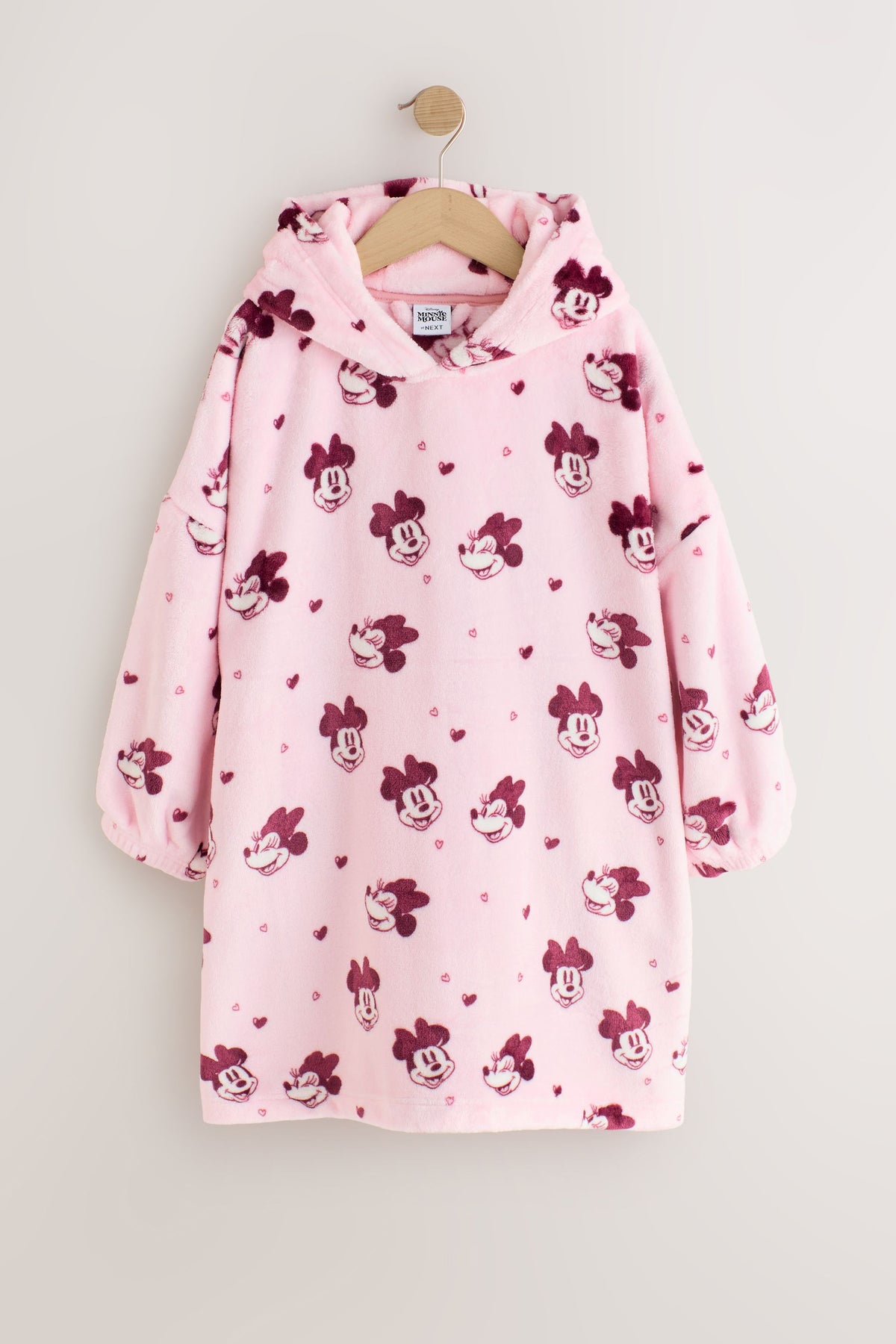 Pătură din fleece cu glugă Minnie Mouse – roz/roșu, fete, 3-4 ani - 14-16 ani, NEXT - imagine 5
