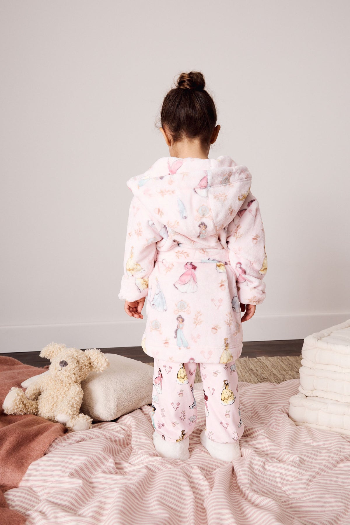Halat din fleece Disney Princess – roz, fete, 9-12 luni - 9-10 ani, NEXT - imagine 2