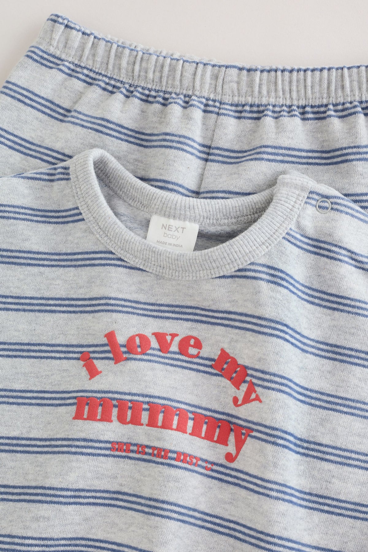 Set trening I Love My Mummy pentru bebeluși – gri, nou-născuți, până la 1 lună - 1,5-2 ani, NEXT