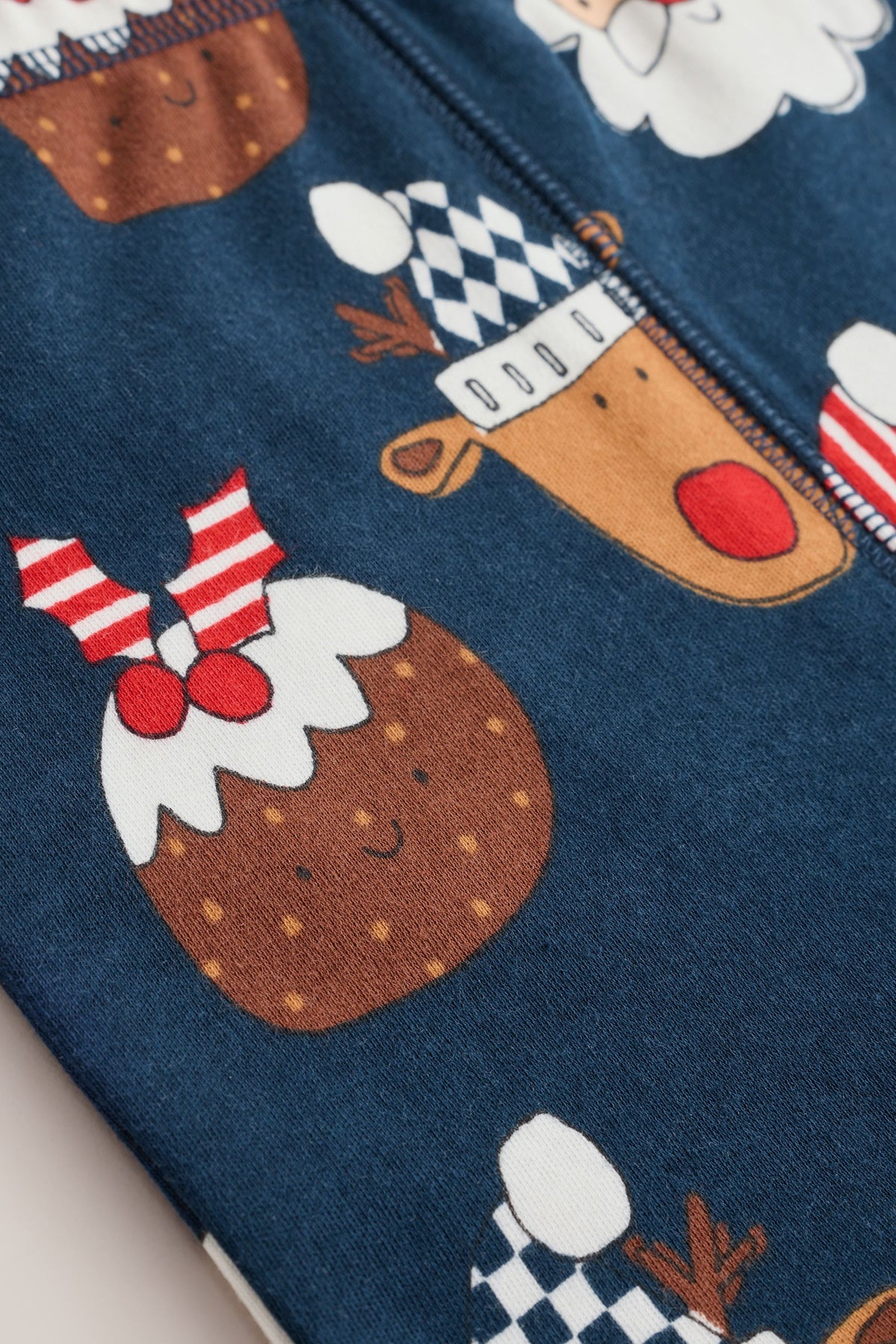 Pijama de Crăciun cu Moș Crăciun – bleumarin/roșu, băieți, 9-12 luni - 11-12 ani, NEXT - imagine 6