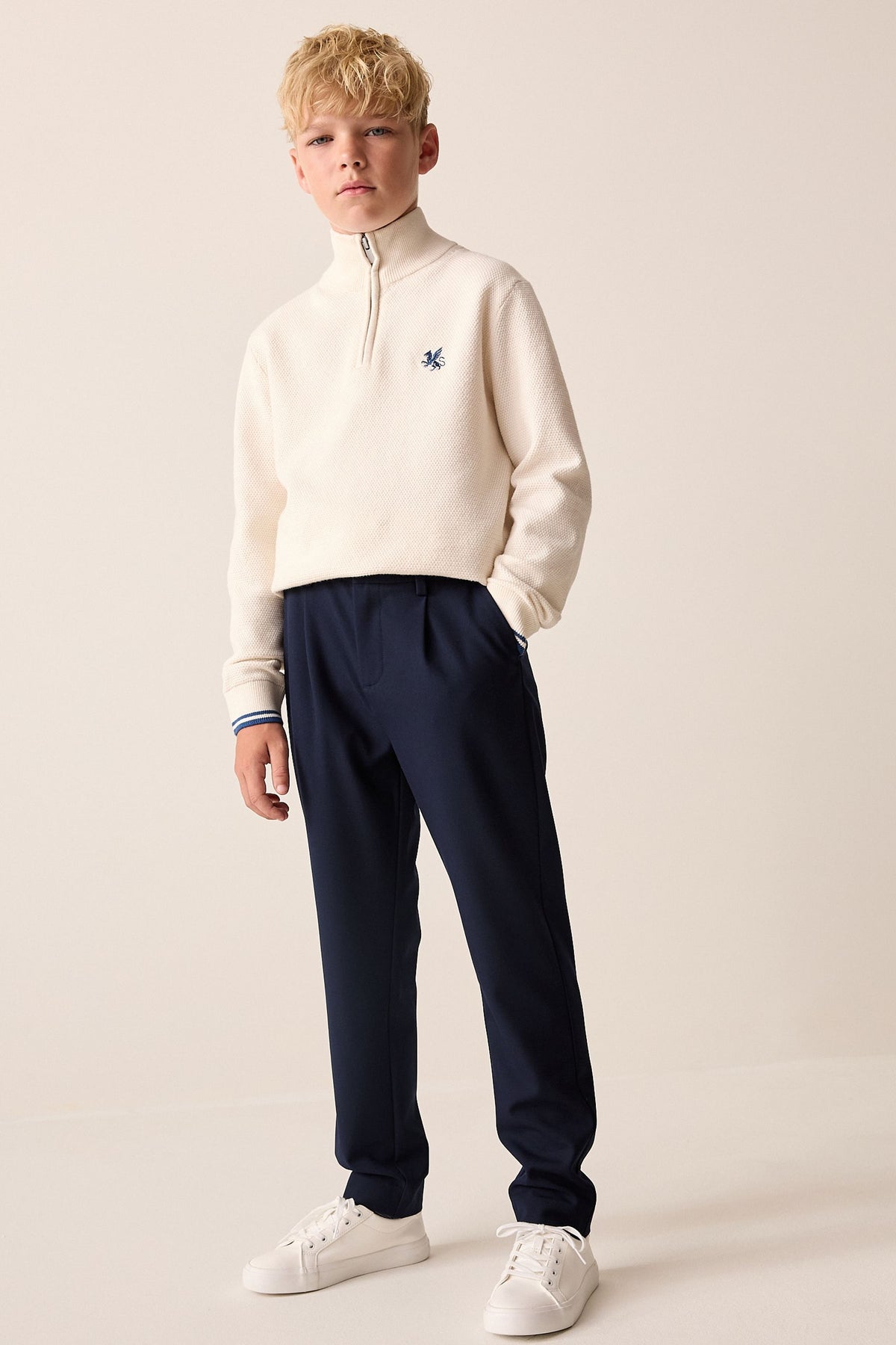 Pantaloni smart bleumarin - bleumarin, Băieți, 3 ani - 16 ani, NEXT
