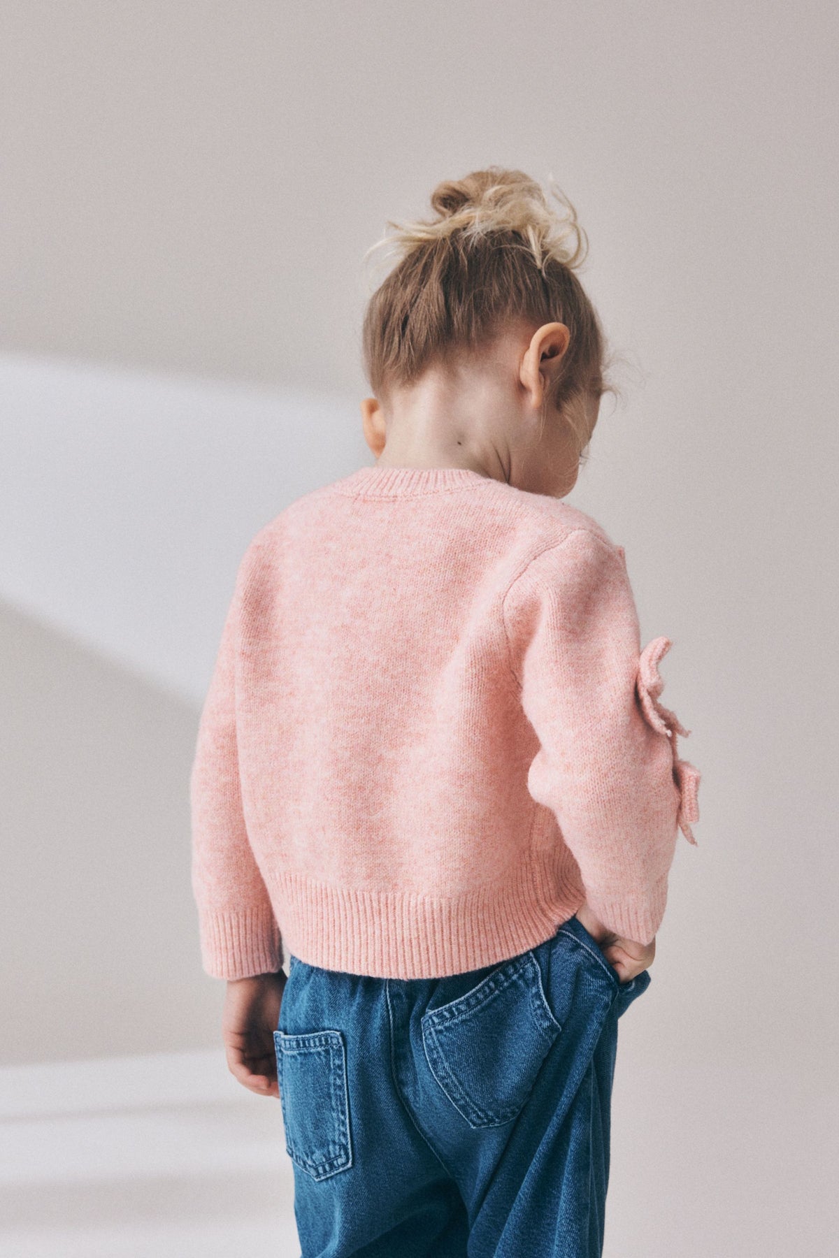 Cardigan cu funde brodate – roz, fete, 3-6 luni - 6-7 ani, NEXT - imagine 9