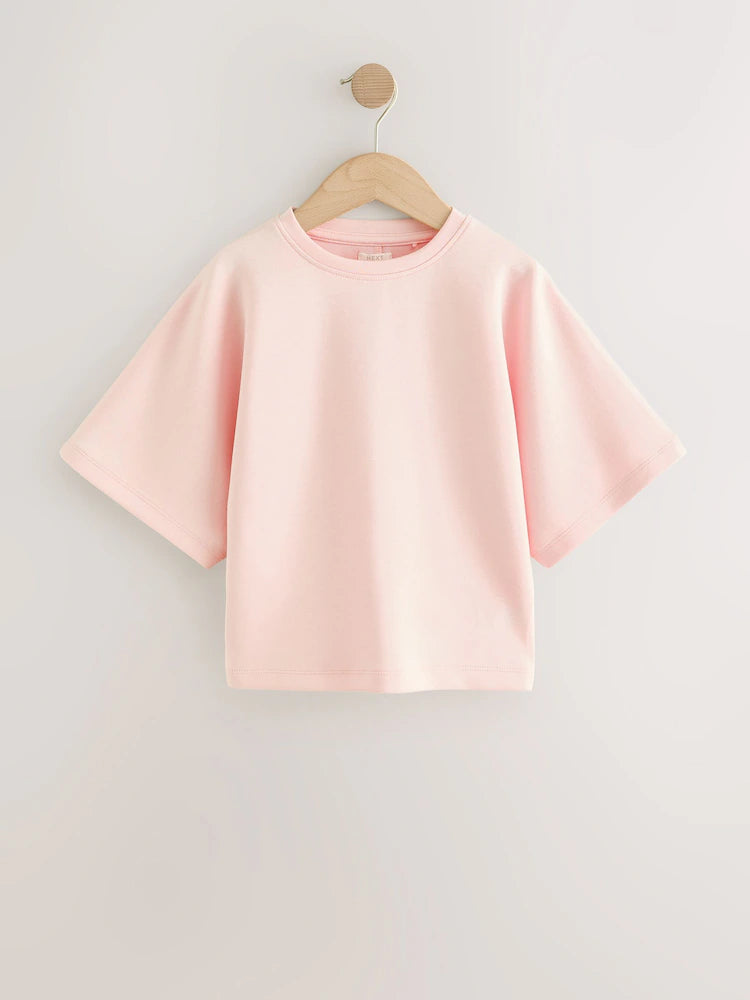 Tricou roz din material super moale cu talie ajustată - Roz, Fete, 3 ani - 16 ani, NEXT