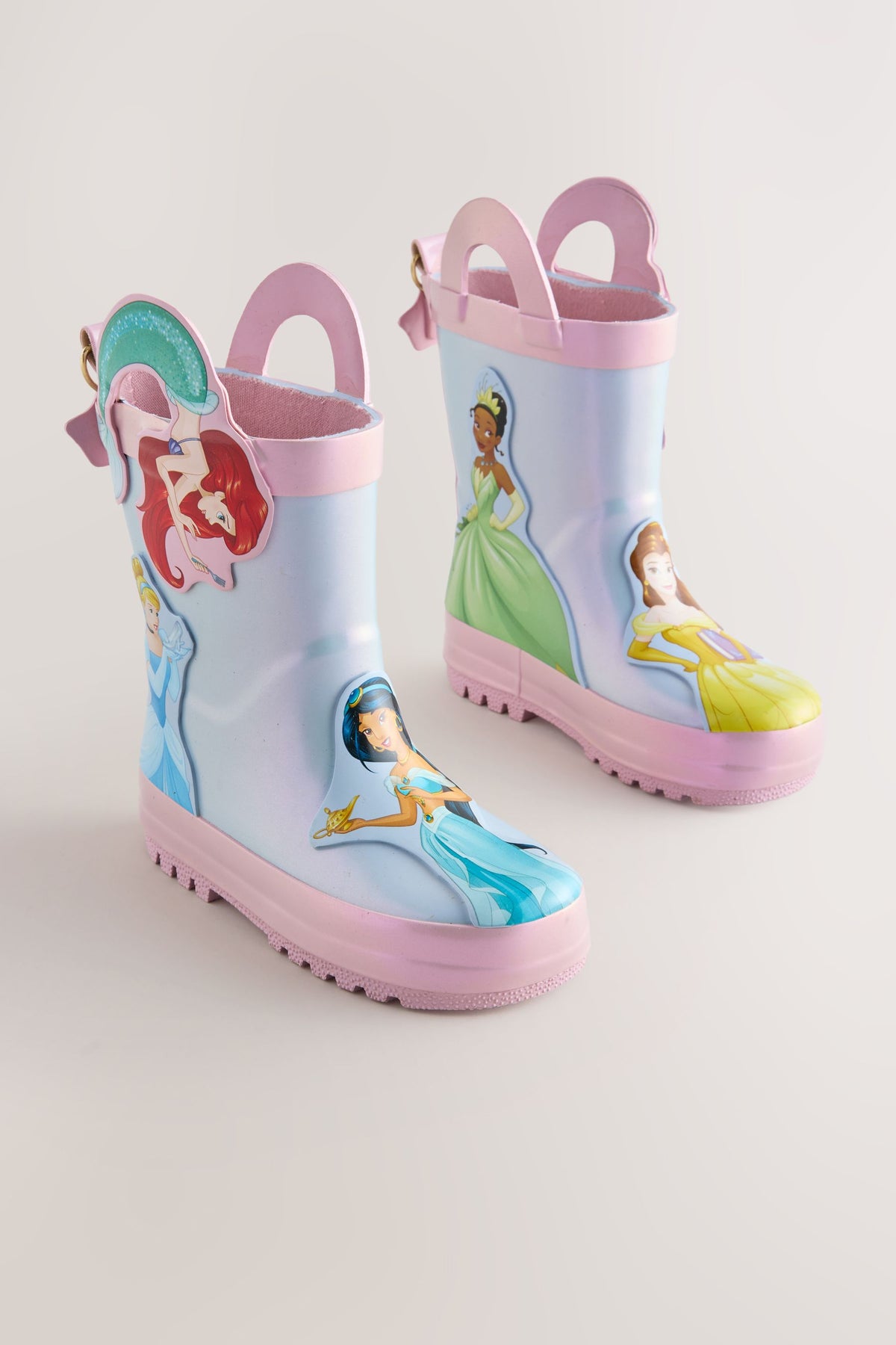 Cizme de cauciuc cu mânere Disney Princess – albastru/roz, fete, UE 19 - UE 30.5, NEXT - imagine 6