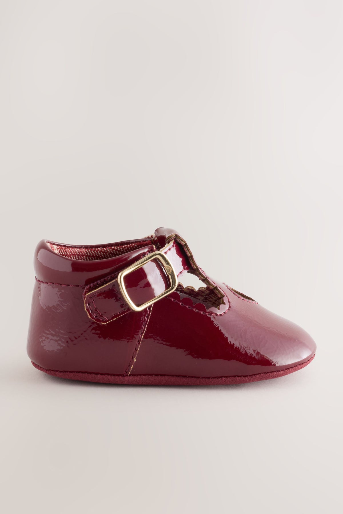 Burgundy Red Baby T-Bar Shoes - Red, Girls, 0-3 Mths - 12-18 Mths, NEXT - imagine 3
