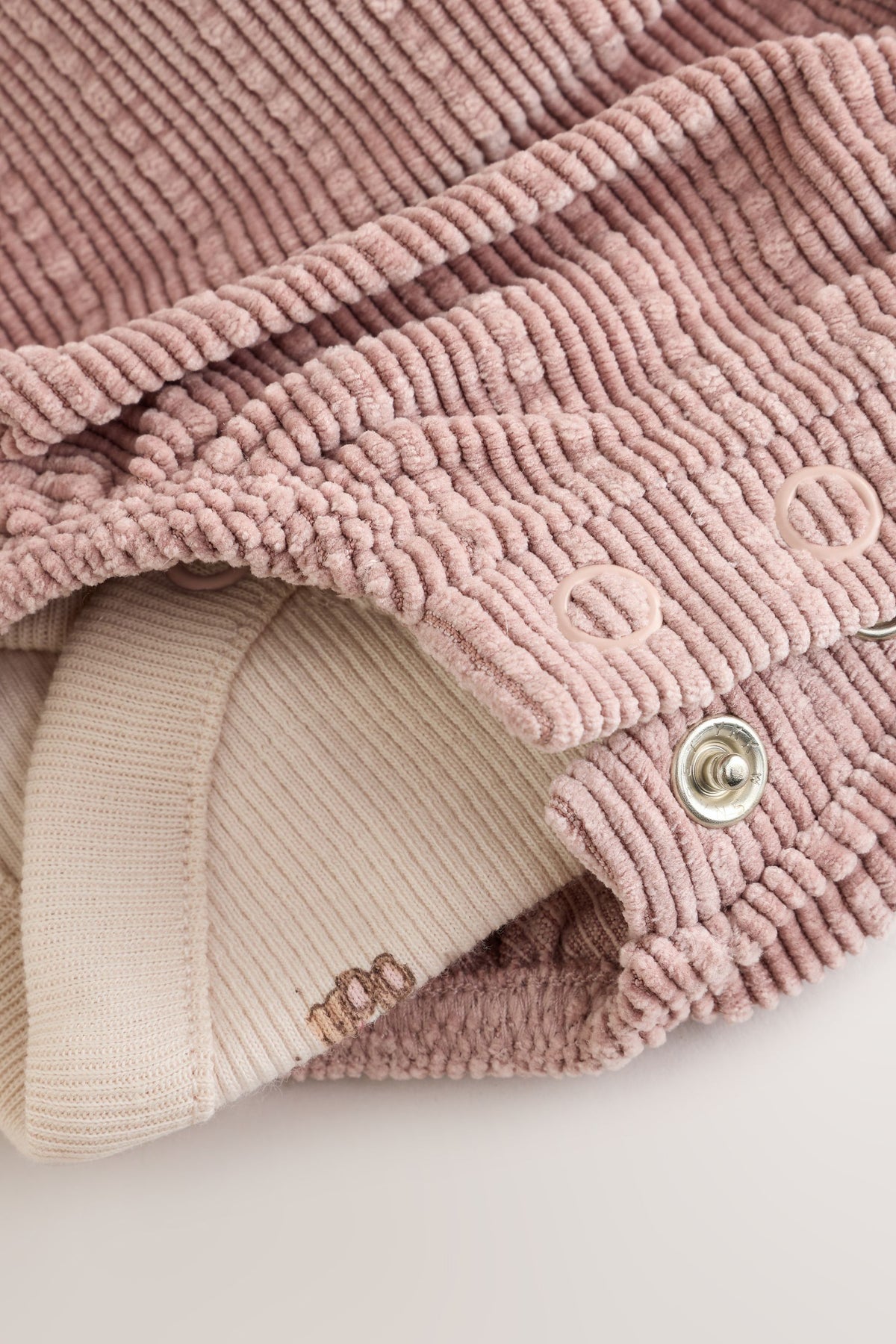 Pink Bear Cord Baby Long Sleeve Bodysuit, Romper And Tights 3 Piece Set - Pink, Newborn, First Size - 1.5-2 Yrs, NEXT - imagine 9