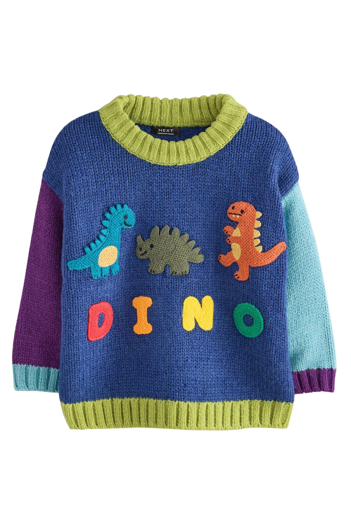 Pulover tricotat cu guler rotund și personaj – multicolor, băieți, 3-6 luni - 6-7 ani, NEXT - imagine 5