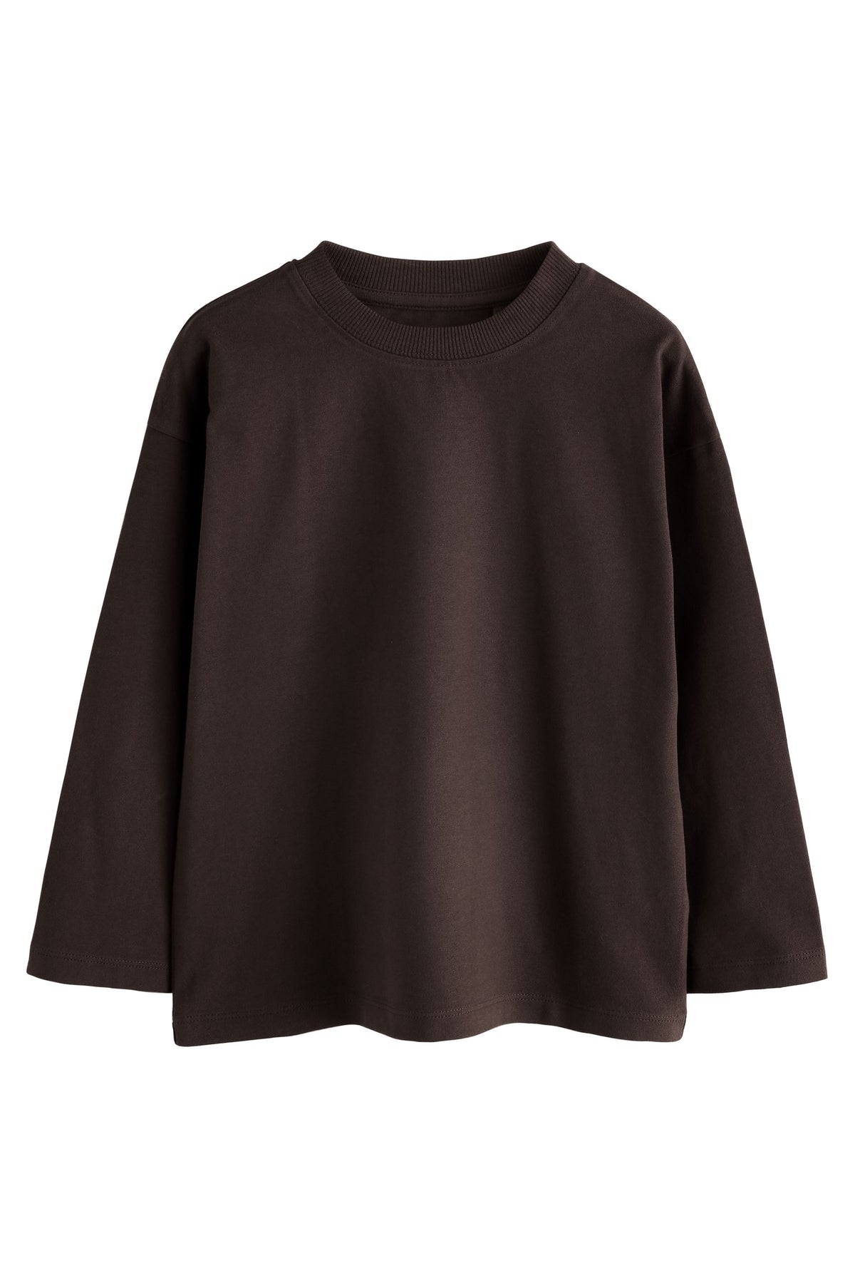 Tricou confortabil cu mânecă lungă maro ciocolatiu - Maro ciocolatiu, Băieți, 3 ani - 16 ani, NEXT - imagine 3