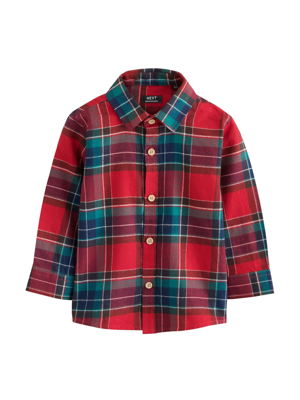 Cămașă în carouri tartan cu mânecă lungă – roșu, băieți, 3-6 luni - 9-10 ani, NEXT - imagine 10