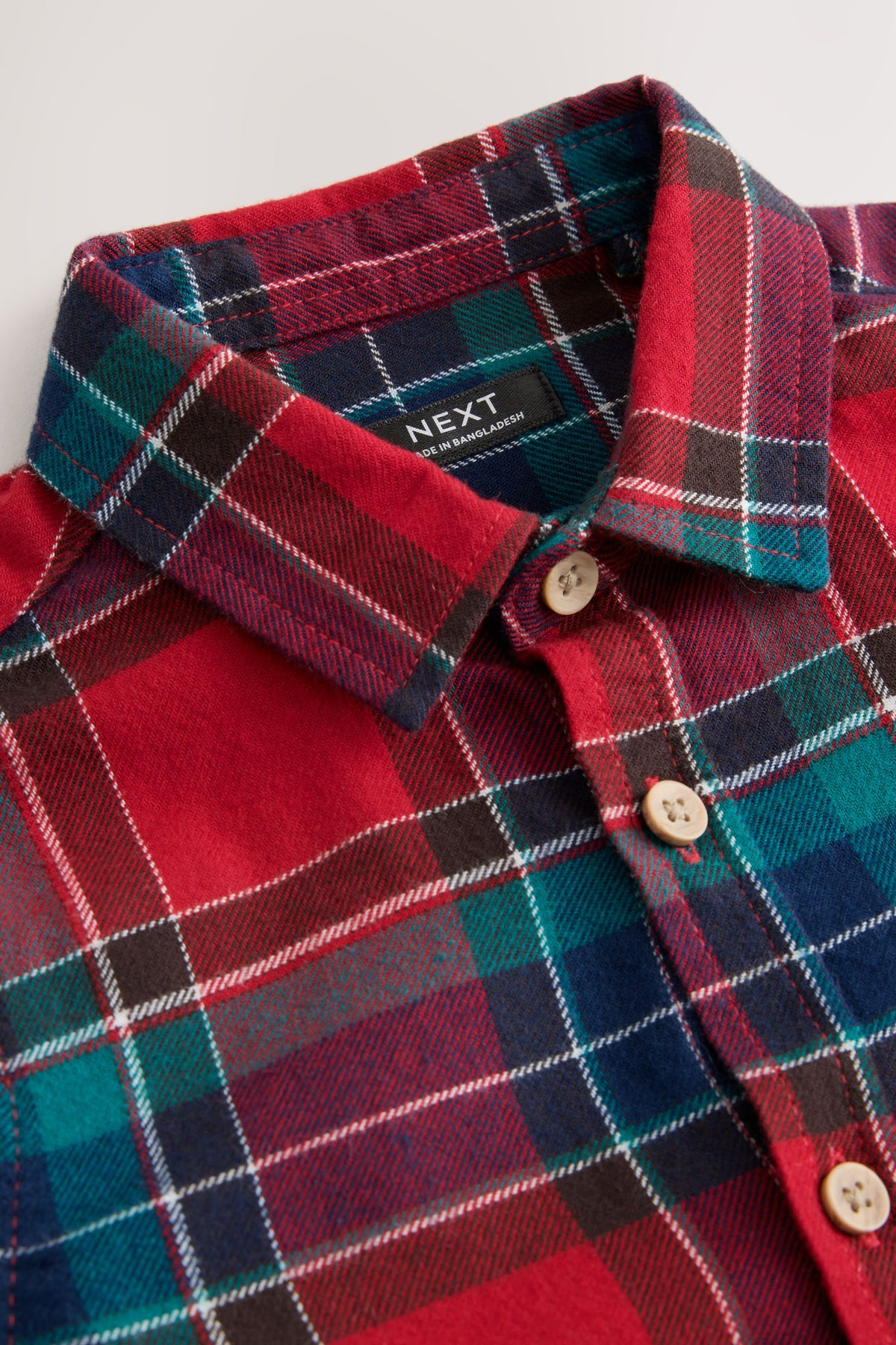 Cămașă în carouri tartan cu mânecă lungă și personaj – roșu, băieți, 3-6 luni - 9-10 ani, NEXT - imagine 8