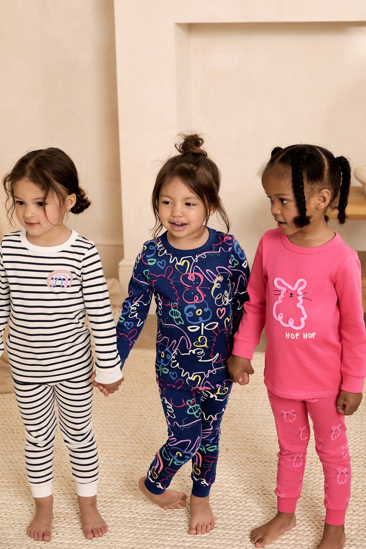 Set 3 pijamale mulate – roz, fete, 9-12 luni - 11-12 ani, NEXT - imagine 15