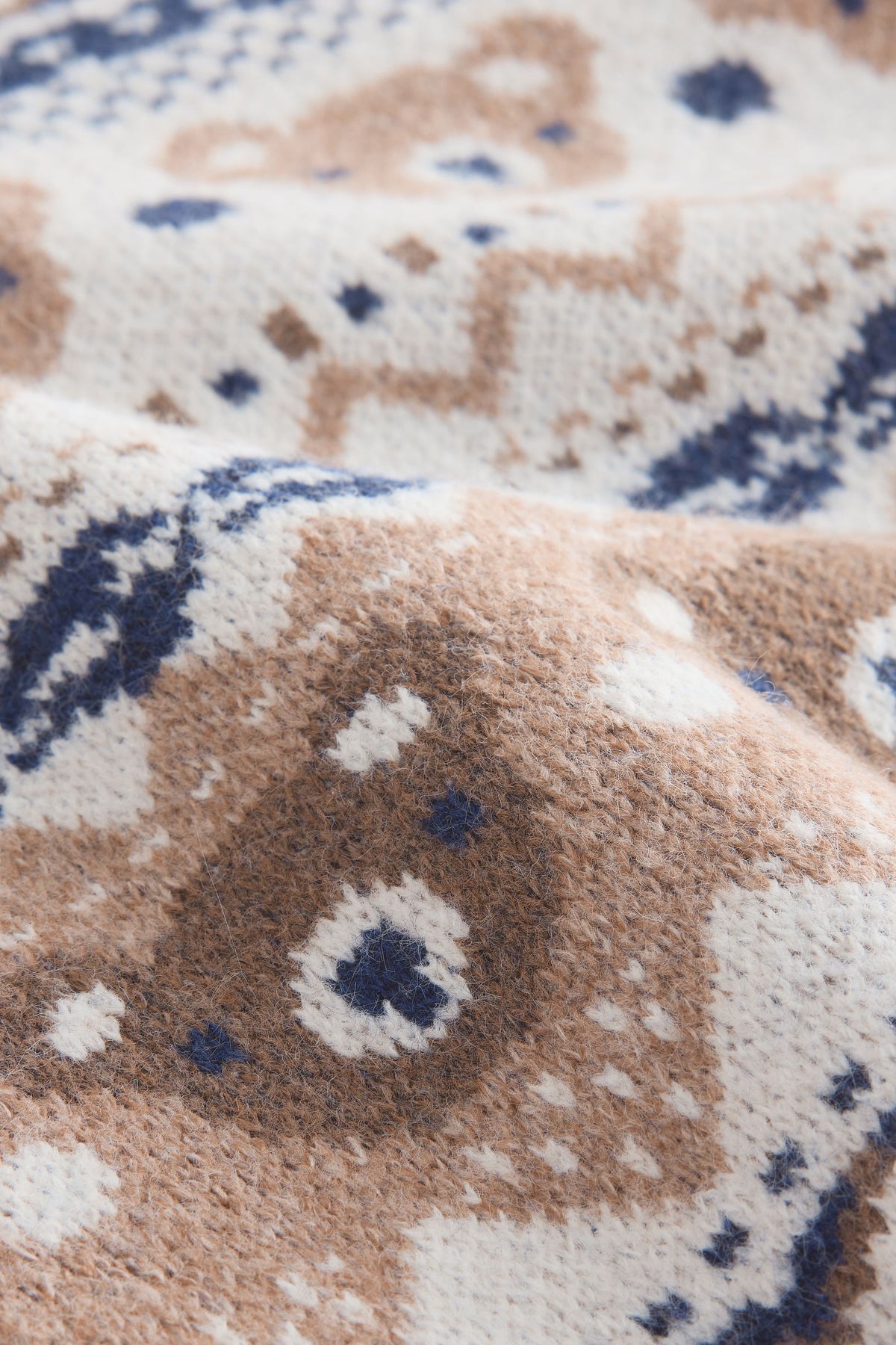 Pulover tricotat cu guler rotund Crem/Navy - Multi, Băieți, 3-6 luni - 6-7 ani, NEXT - imagine 9