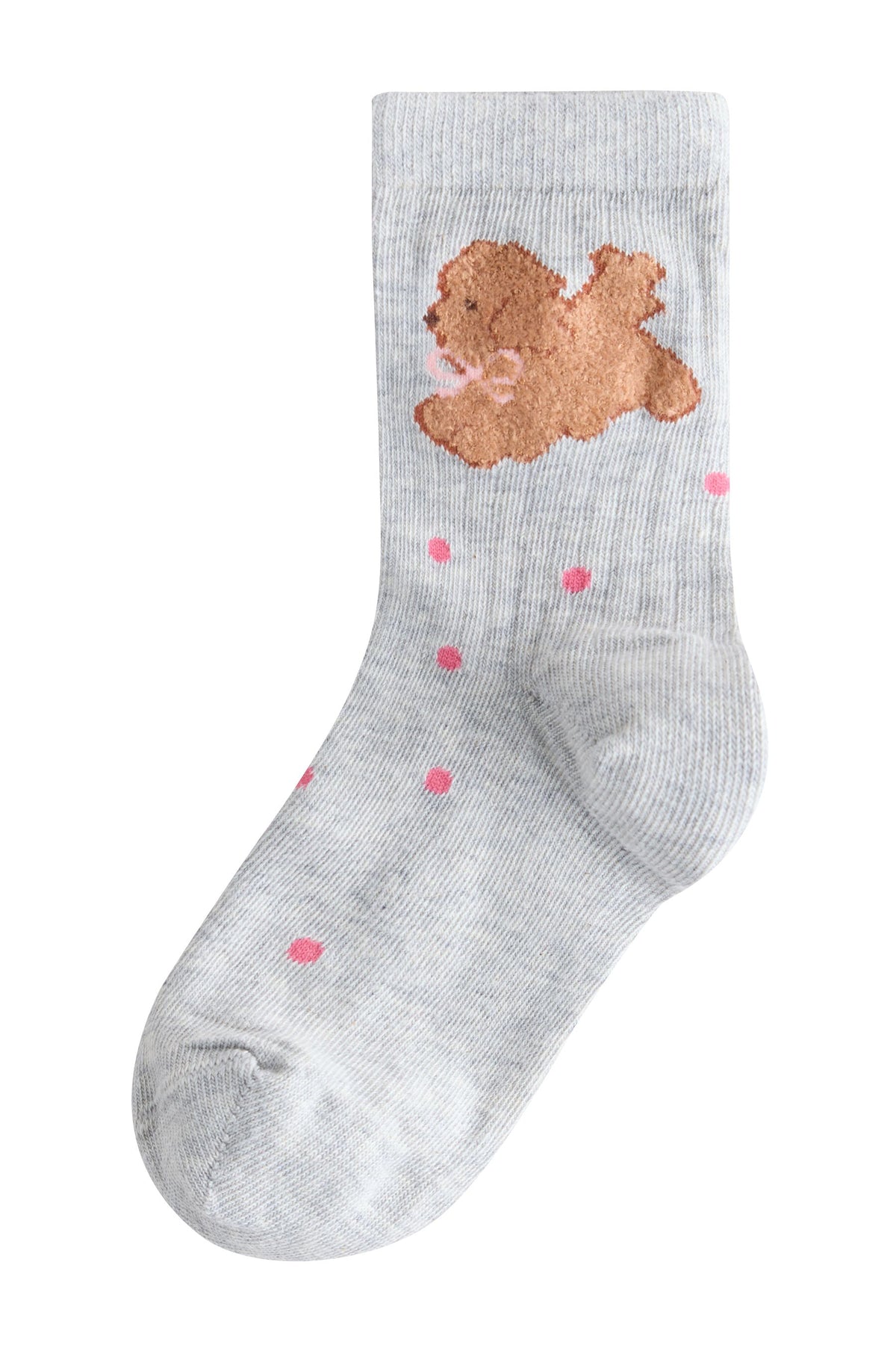 Sosete Ankle cu Personaj Câine din Bumbac Roz și Ovăz Set de 4 - Roz, Fete, 0-2.5 Jnr - 4-7, NEXT - imagine 8