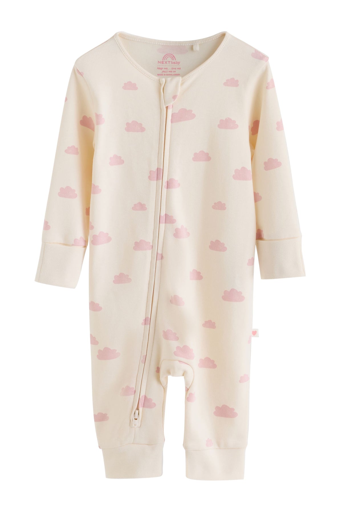 Salopetă pentru bebeluși cu fermoar bidirecțional Ecru/Pink Cloud 4 set - Roz, Nou-născut, 2.2kg - 1.5-2 ani, NEXT - imagine 6