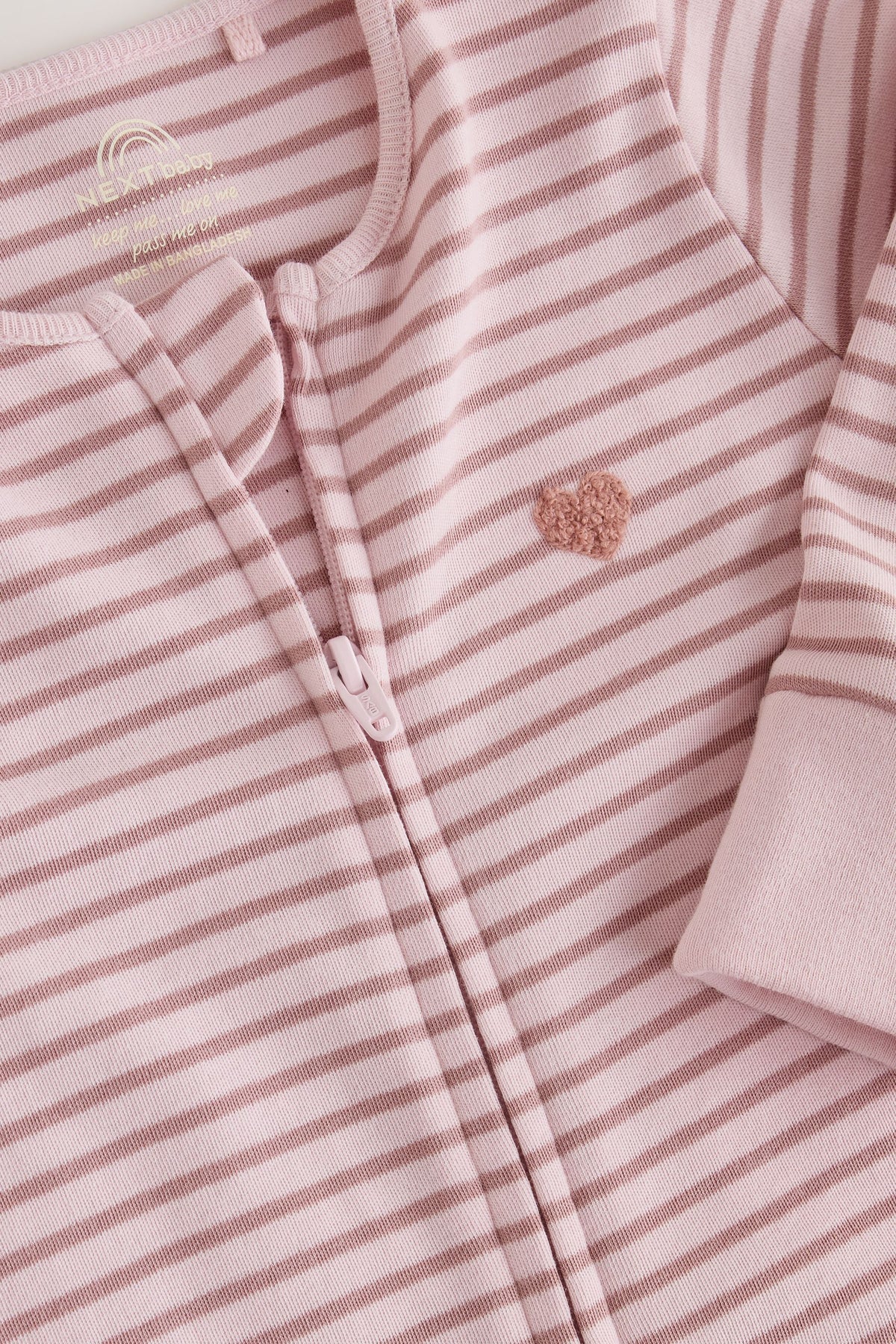 Salopetă pentru bebeluși cu fermoar bidirecțional Ecru/Pink Cloud 4 set - Roz, Nou-născut, 2.2kg - 1.5-2 ani, NEXT - imagine 9