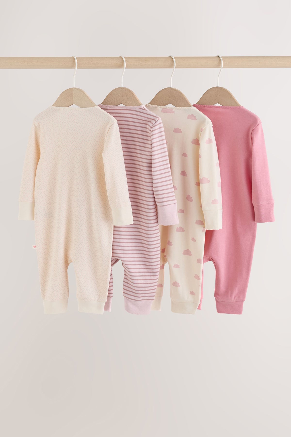 Salopetă pentru bebeluși cu fermoar bidirecțional Ecru/Pink Cloud 4 set - Roz, Nou-născut, 2.2kg - 1.5-2 ani, NEXT - imagine 16
