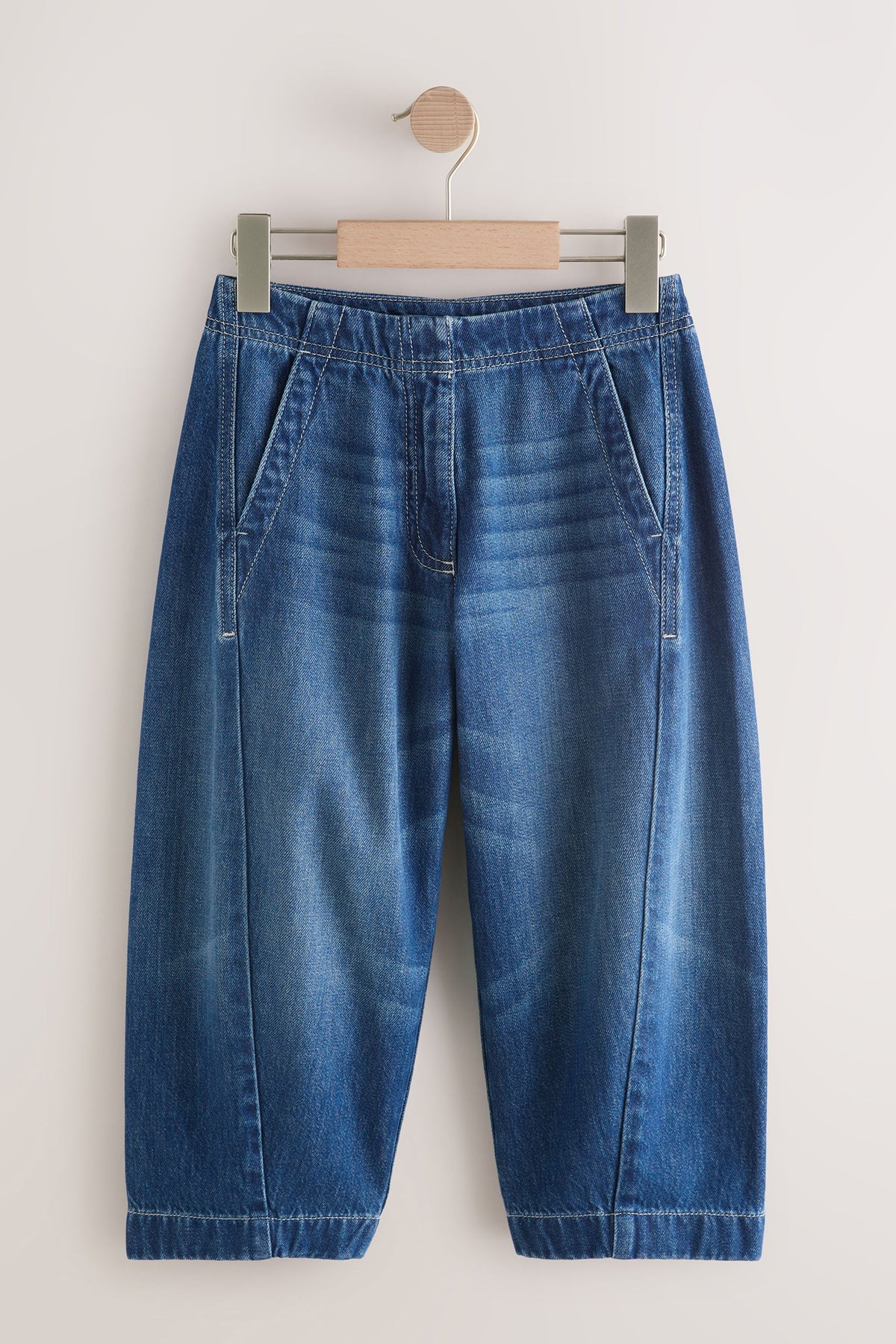 Blugi barrel – denim închis, fete, 3 ani - 16 ani, NEXT - imagine 7