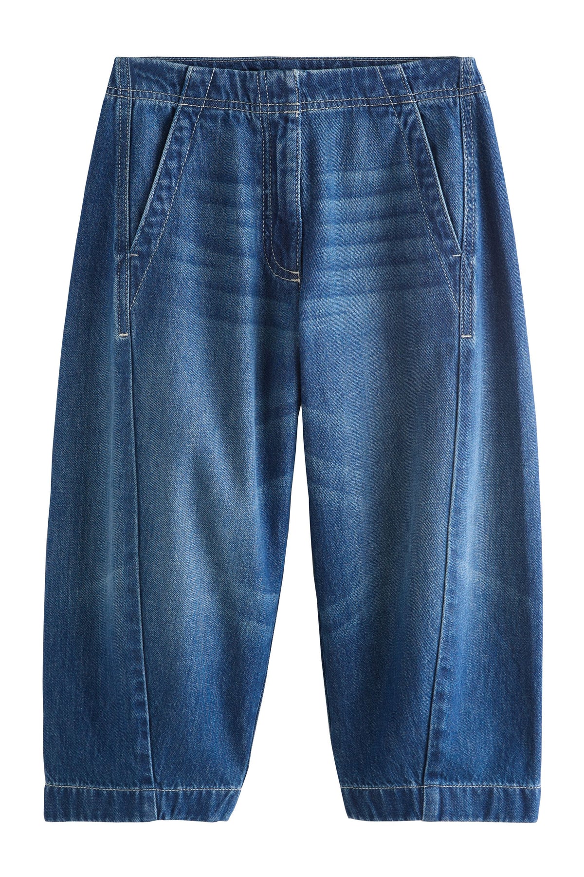 Blugi barrel – denim închis, fete, 3 ani - 16 ani, NEXT - imagine 4
