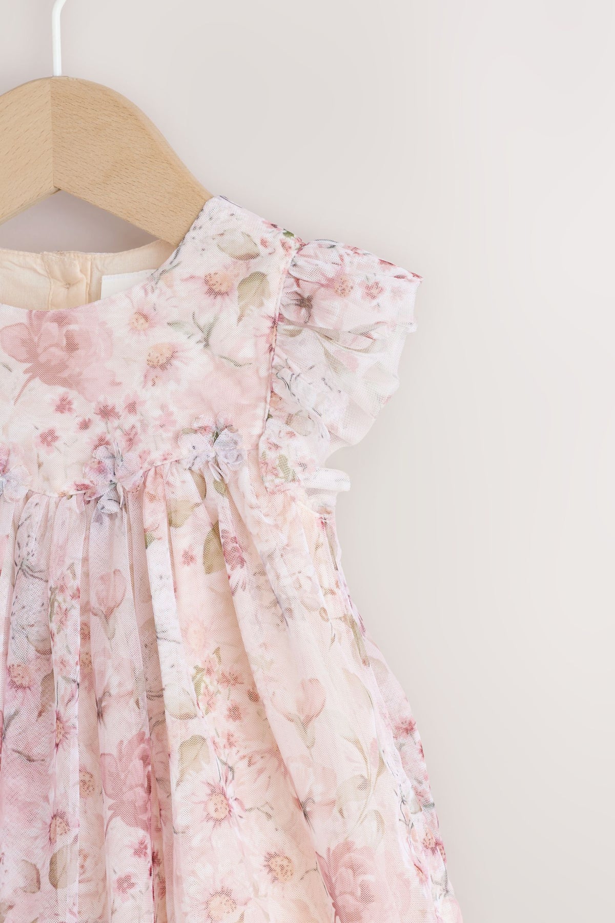 Rochie din tul cu flori pentru bebeluși – roz, NEXT