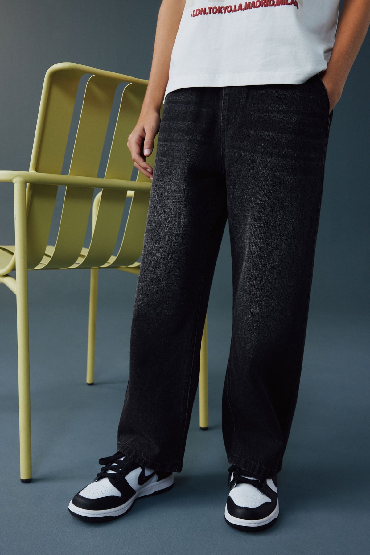 Jeans Negri Spălați cu Croială Largă - Negri Spălați, Băieți, 3 ani - 16 ani, NEXT - imagine 6