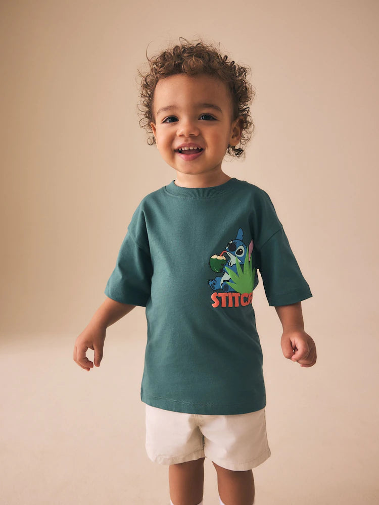 DARK TEAL LILO & STITCH SHORT SLEEVE T-SHIRT
