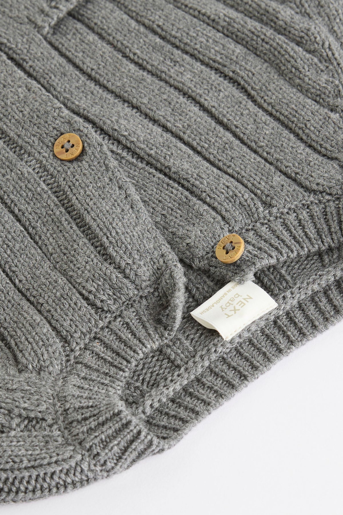 Cardigan Little Man din bumbac 100% – gri, bebeluși, NEXT