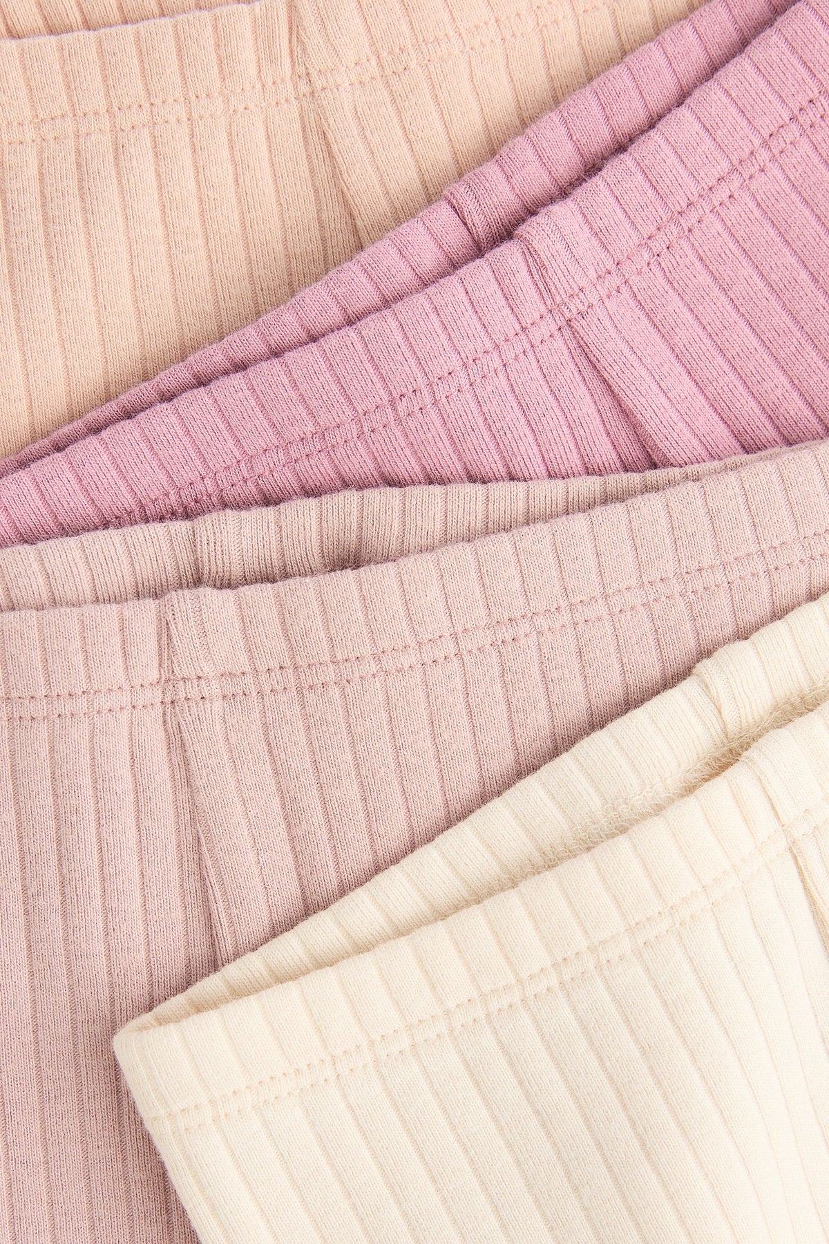Set 4 leggings din tricot cu nervuri pentru bebeluși – roz, NEXT