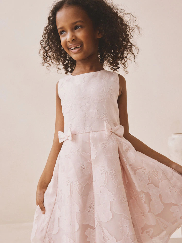 Rochie de ocazie cu model floral - roz, NEXT