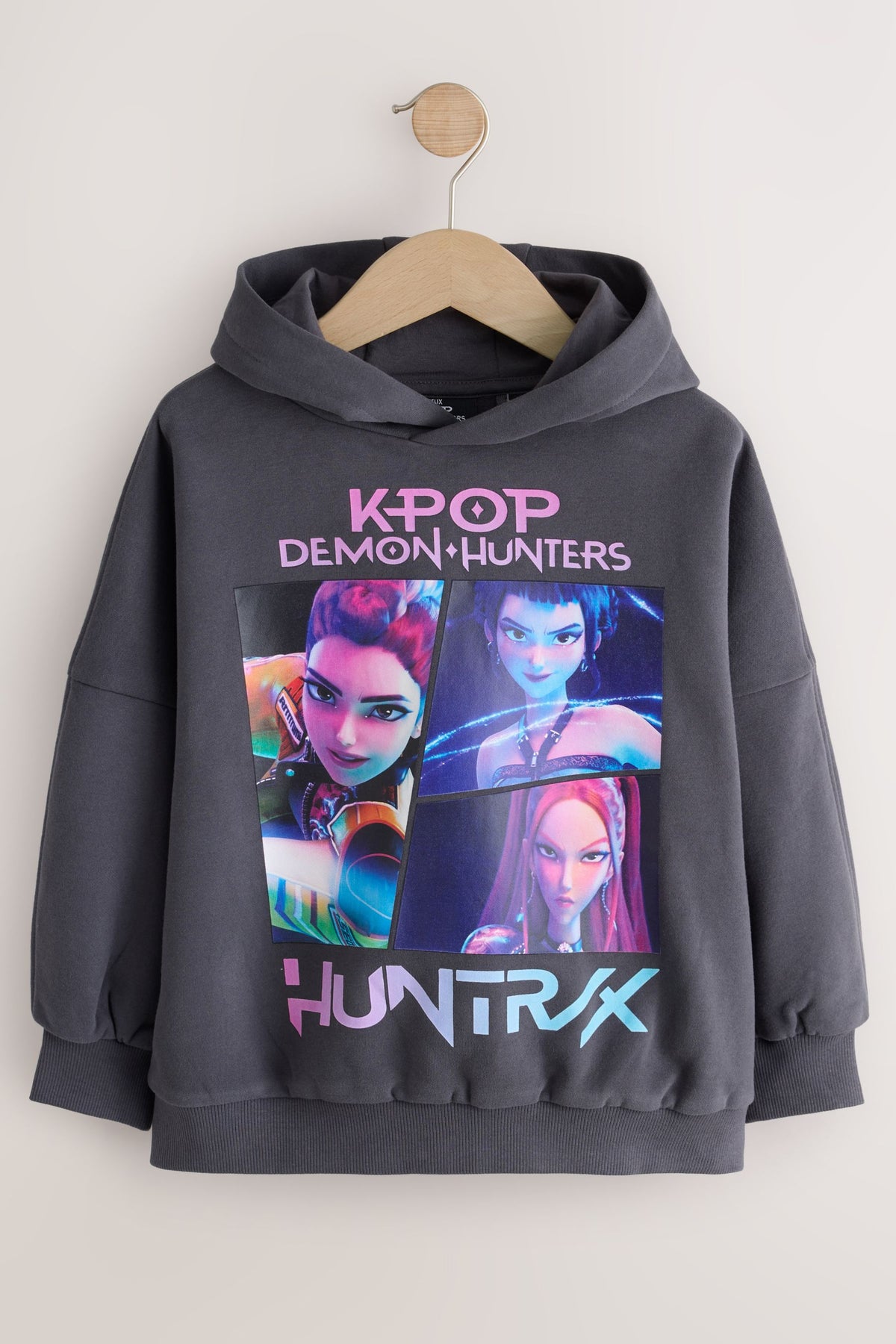 Hanorac cu glugă KPop Demon Hunters – gri cărbune, fete, 6 ani - 16 ani, NEXT - imagine 9
