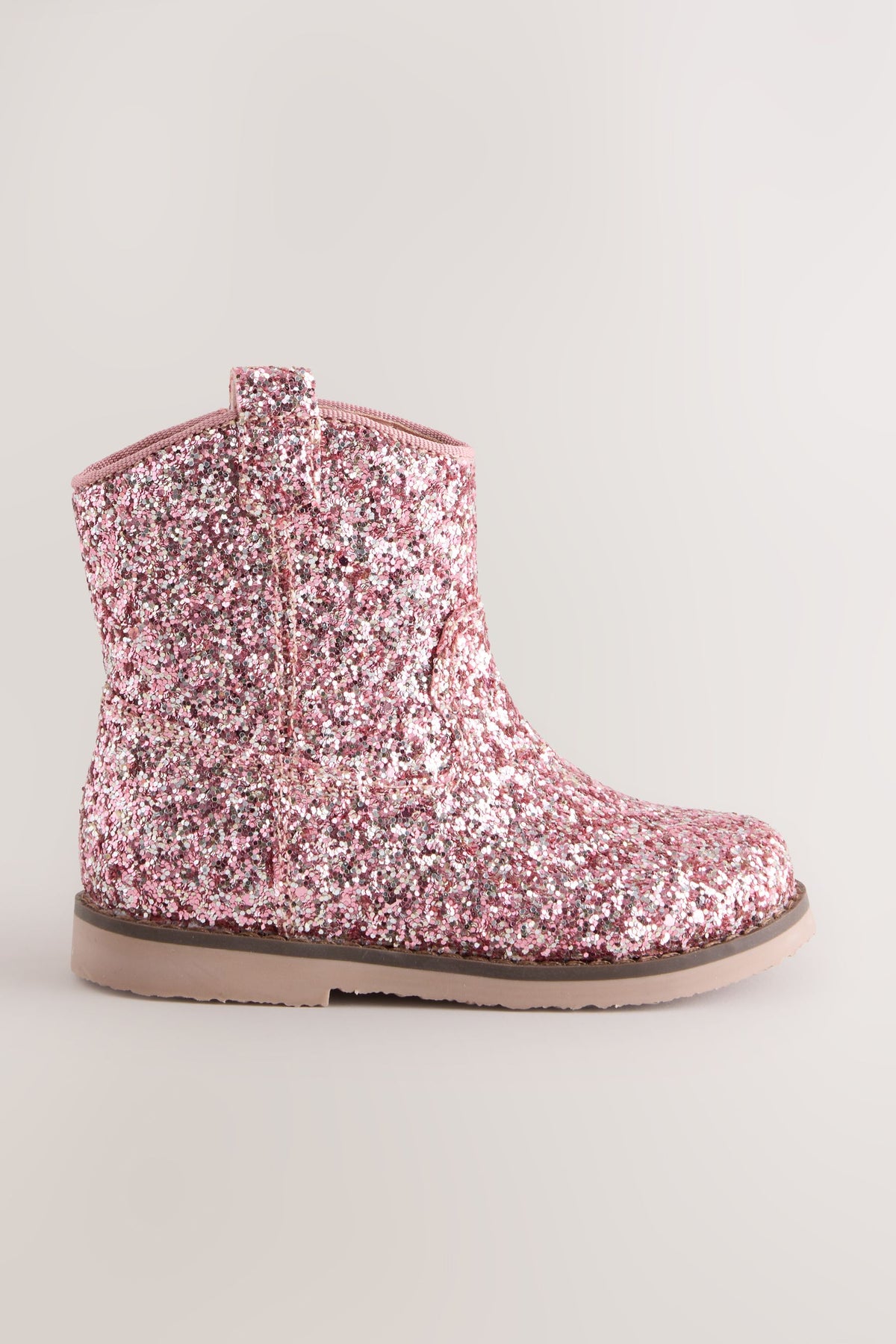 Botine western cu sclipici, lățime standard (F) – roz, fete, UE 19 - UE 30.5, NEXT - imagine 6