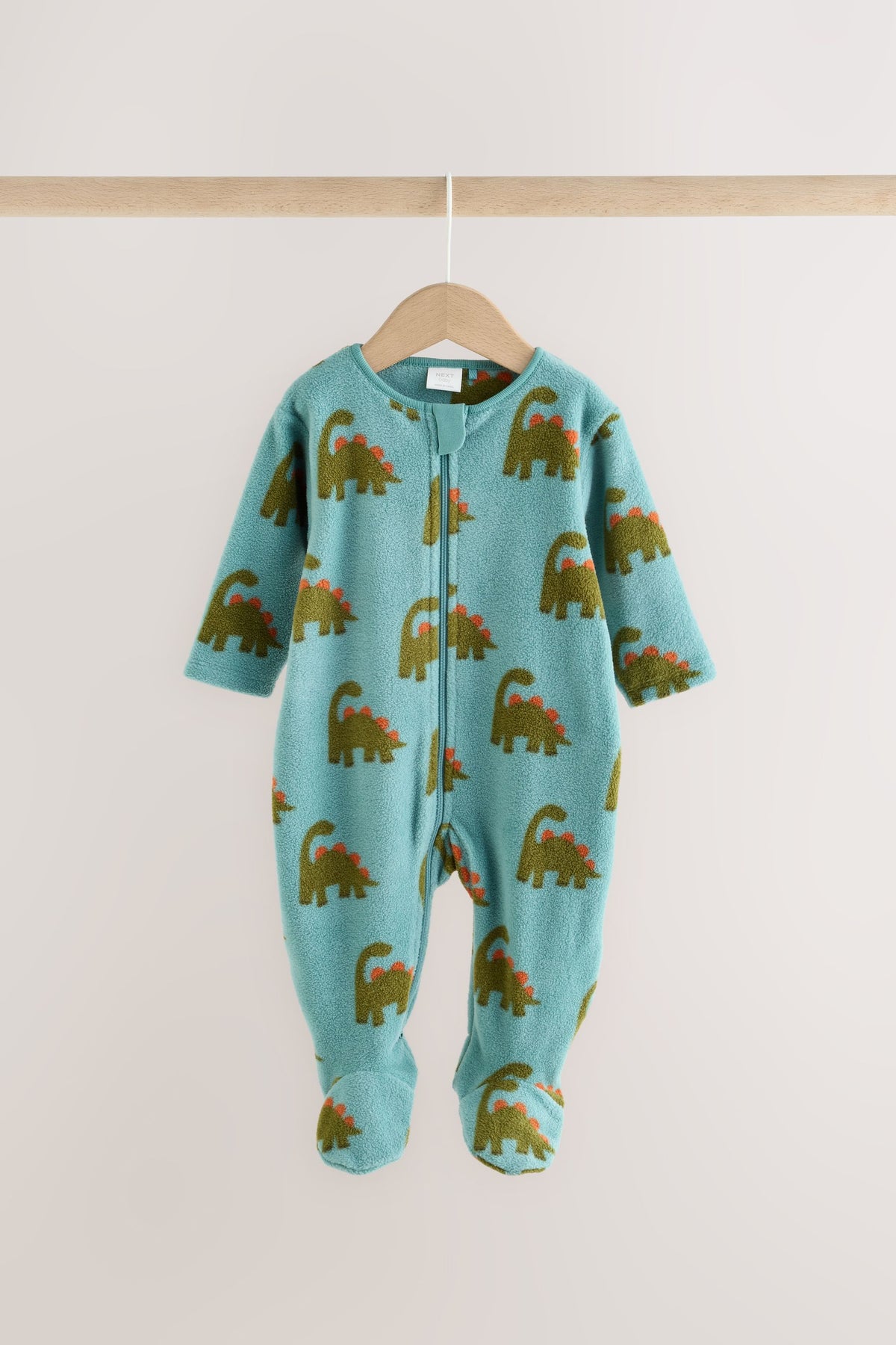 Set 2 salopete de dormit din micro fleece cu dinozauri și fermoar dublu – albastru, nou-născuți, mărime inițială - 2-3 ani, NEXT - imagine 10