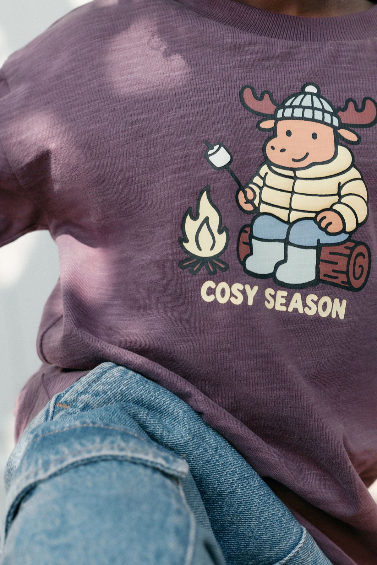 Tricou cu mânecă lungă și imprimeu elan Cosy Season – roșu, băieți, 3-6 luni - 6-7 ani, NEXT - imagine 4