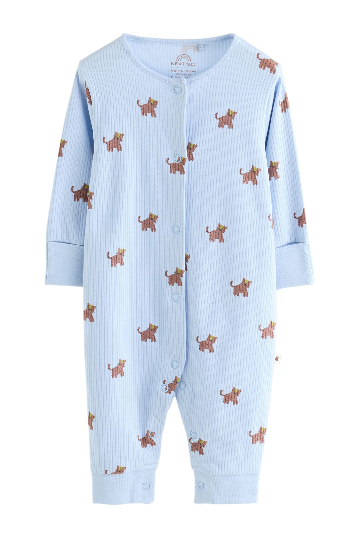 Multi Two Way Zip Baby Sleepsuits 4 Pack - Multi, Newborn, First Size - 2-3 Yrs, NEXT - imagine 4