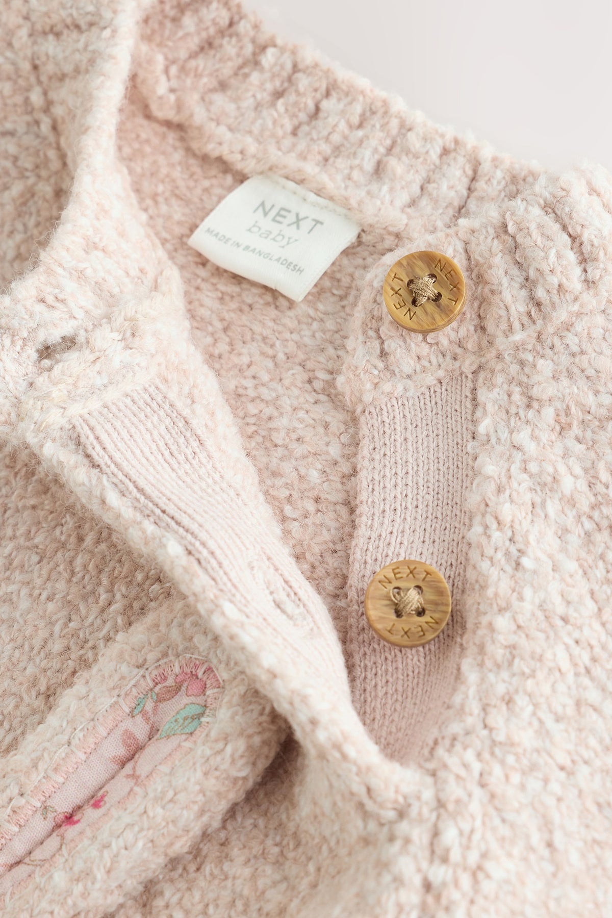 Ecru Bunny Knitted Jumper and Floral Leggings Baby Set 2 Piece - Neutral, Newborn, First Size - 1.5-2 Yrs, NEXT - imagine 7