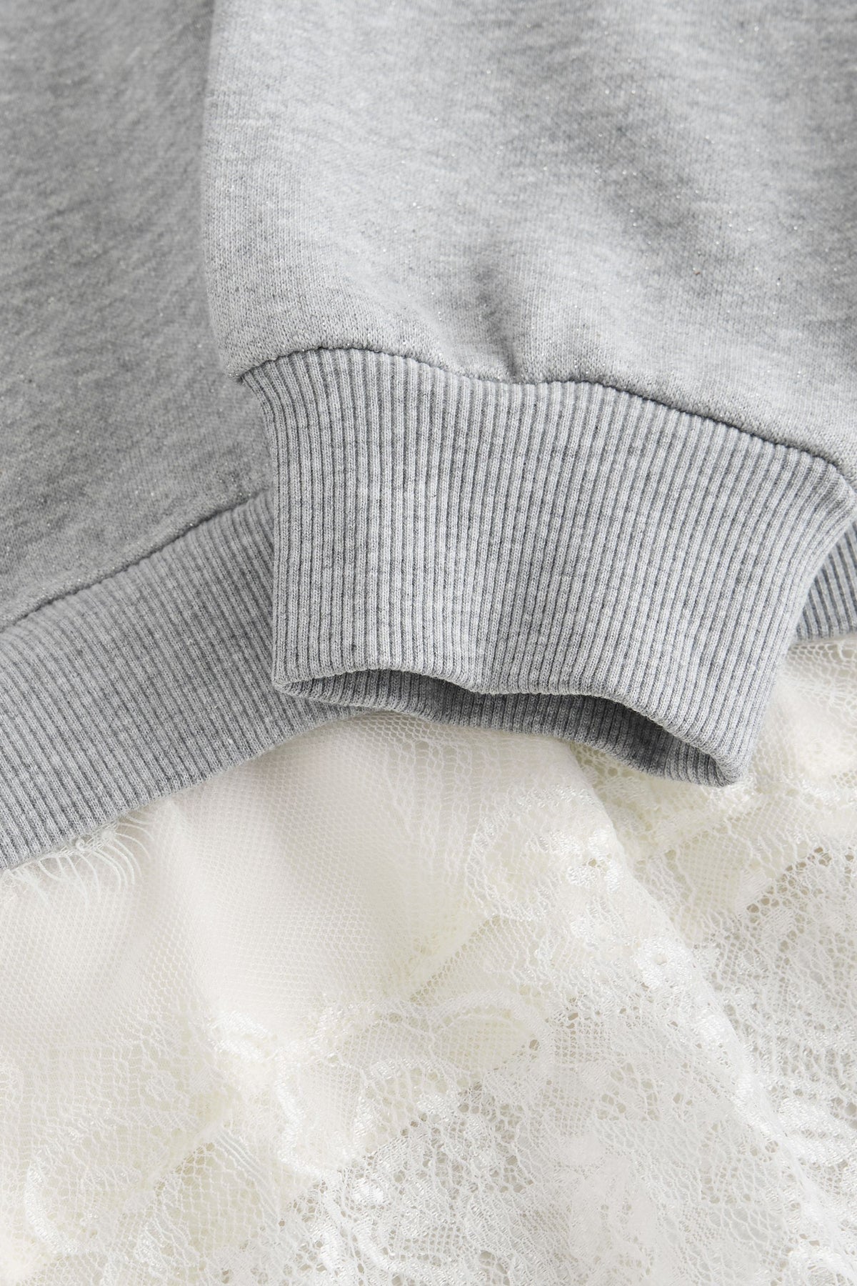 Sweatshirt cu Dantelă Gri - Gri, Fete, 3 ani - 16 ani, NEXT - imagine 7