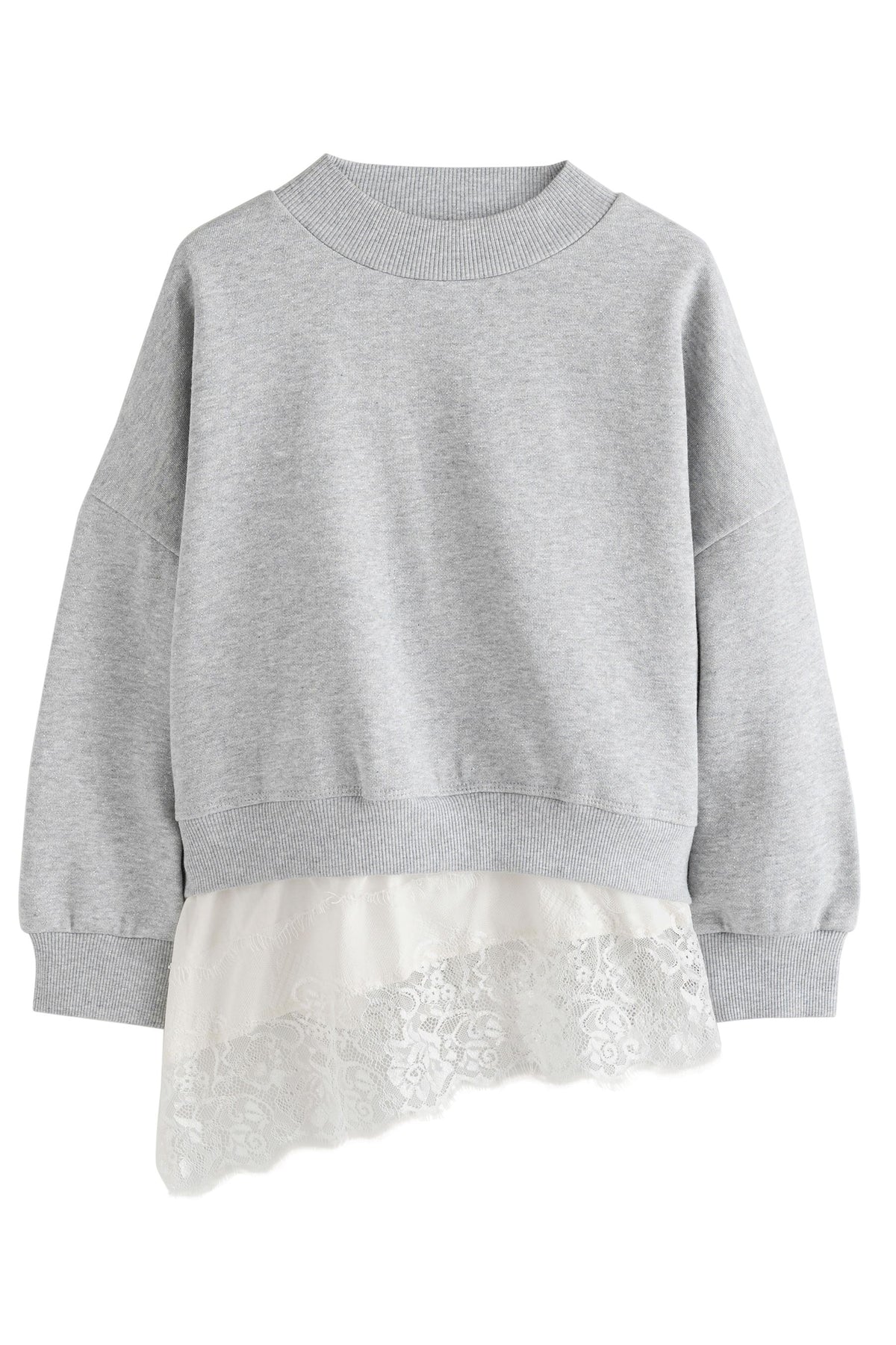 Sweatshirt cu Dantelă Gri - Gri, Fete, 3 ani - 16 ani, NEXT - imagine 9