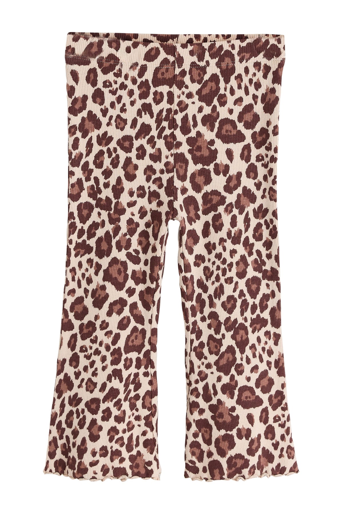 Colanți evazați reiați cu imprimeu leopard – animal print, fete, 3-6 luni - 6-7 ani, NEXT - imagine 4