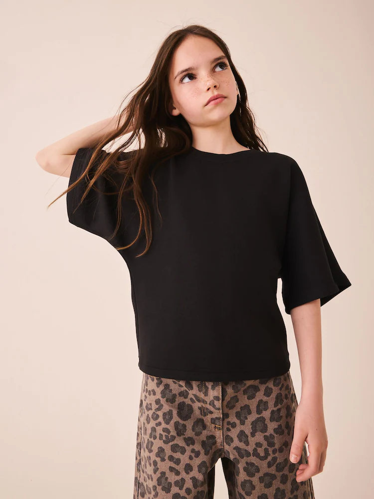 Tricou – negru, fete, 3 ani - 16 ani, NEXT